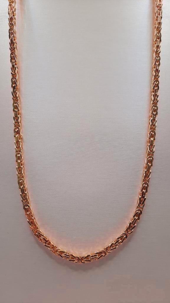 gouden Koningsketting 14kt, Sieraden, Tassen en Uiterlijk, Kettingen, Nieuw, Goud, Goud, Ophalen of Verzenden