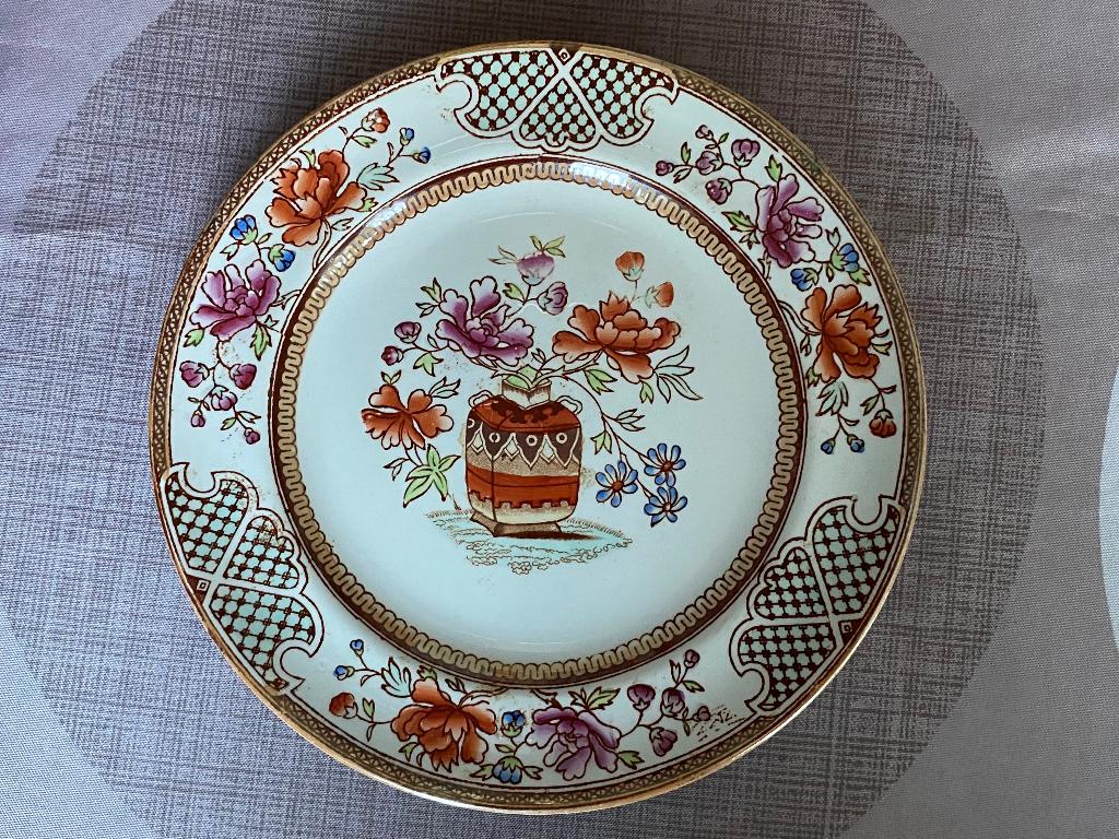 Petrus Regout Flora Bord, 1900 perfecte staat, Ophalen of Verzenden