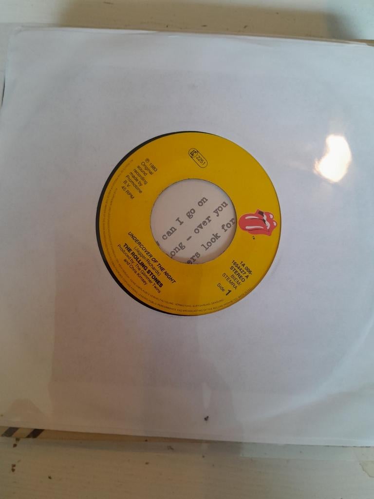The rolling stones 7inch undercover of the night, Ophalen of Verzenden, Zo goed als nieuw, Pop