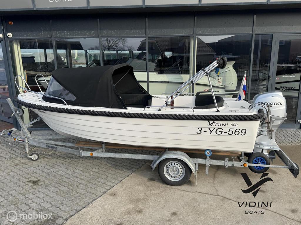 Vidini 500 sloep met Honda 50pk en Marlin trailer *Compleet*, Gebruikt, -, -, -