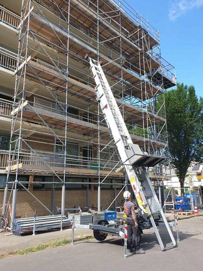 Verhuislift ladderlift goederen lift 31m aanhangerlift Paus, Zakelijke goederen, Machines en Bouw | Liften, Steigers en Ladders