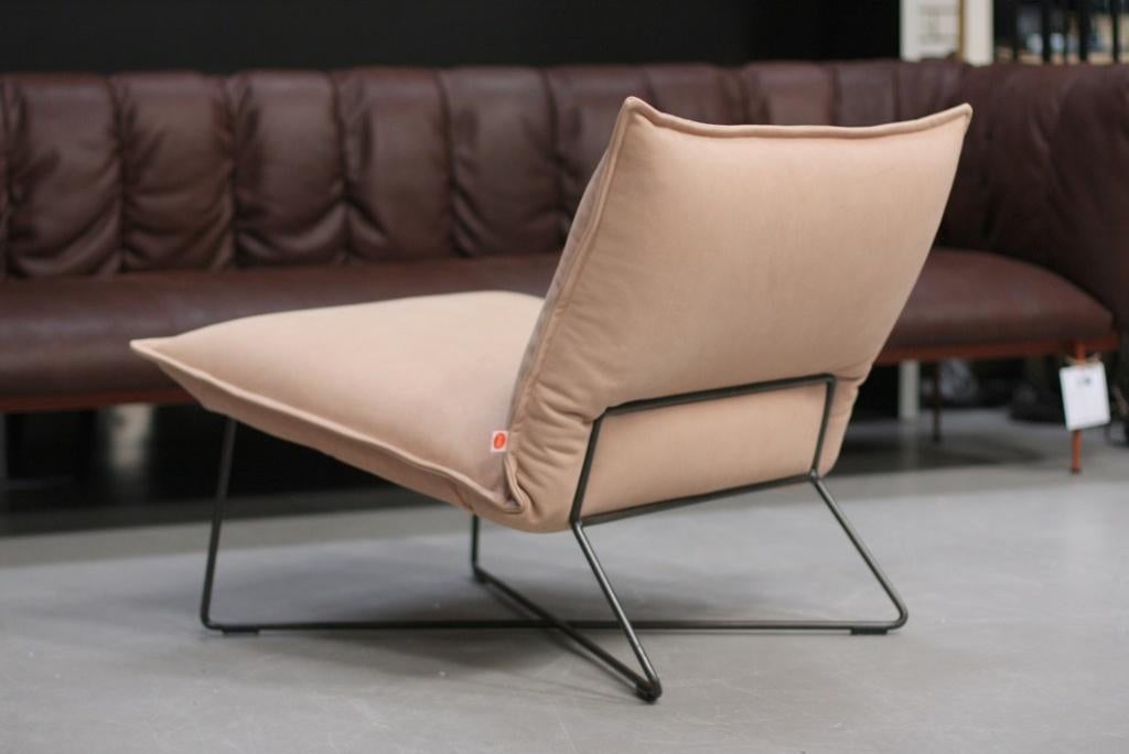 Luxe fauteuil EARL Jess Design leer Old Pink roze pastel, Huis en Inrichting, Fauteuils, Ophalen, 75 tot 100 cm, Zo goed als nieuw