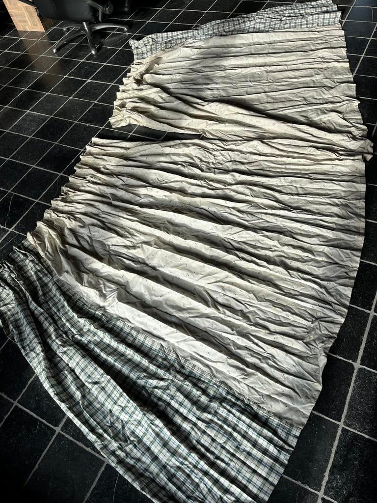 2 Oostenrijkse gordijnen met ringen, Huis en Inrichting, Overige kleuren, 100 tot 150 cm, Ophalen of Verzenden, Zo goed als nieuw