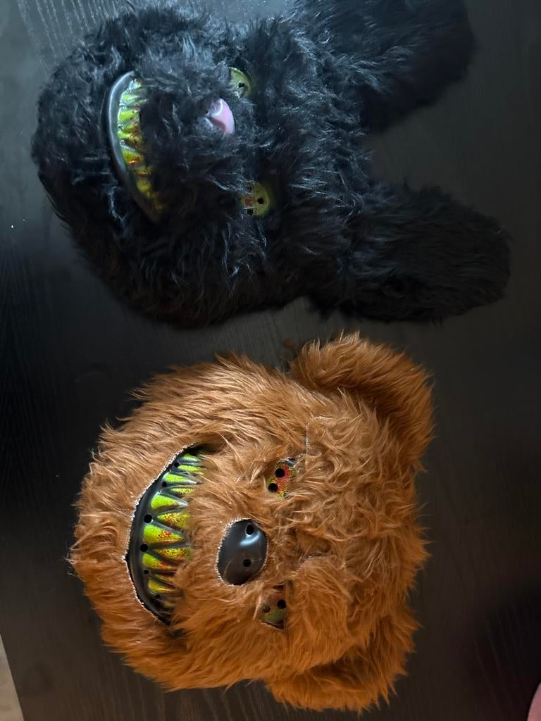 Halloween Maskers - Konijn & Beer Carnaval, Ophalen of Verzenden, Nieuw, Halloween, Accessoires