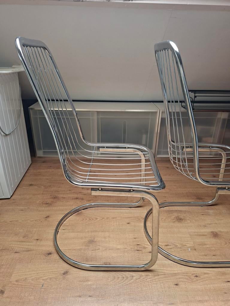 Gastone Rinaldi
Draadstoelen eetkamerstoelen stoelen 2x, Ophalen, Twee