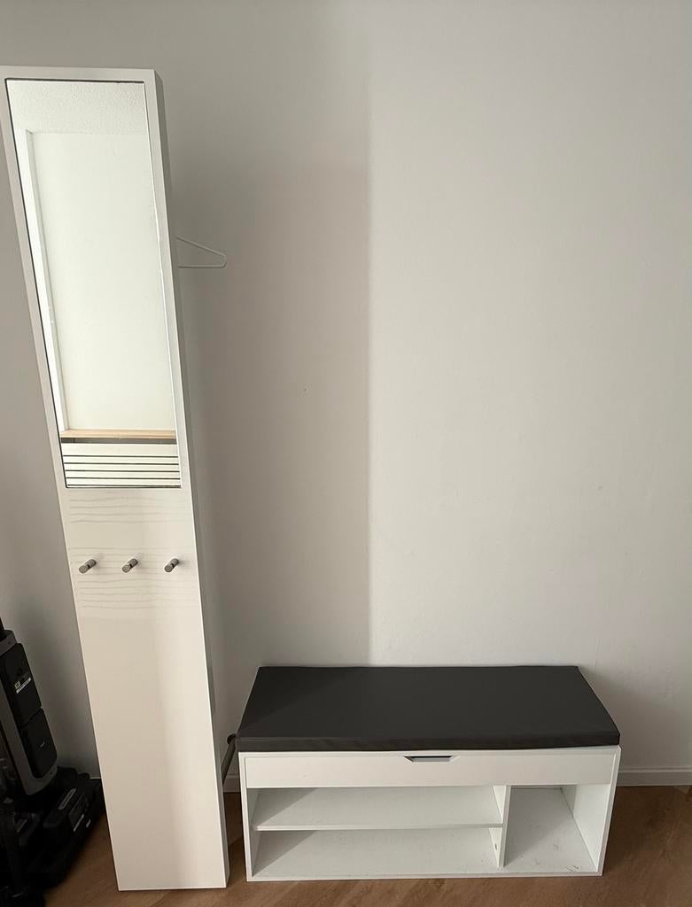 Hoogglans witte kapstok, Huis en Inrichting, Woonaccessoires | Kapstokken, Zo goed als nieuw, Minder dan 100 cm, Hout, Ophalen