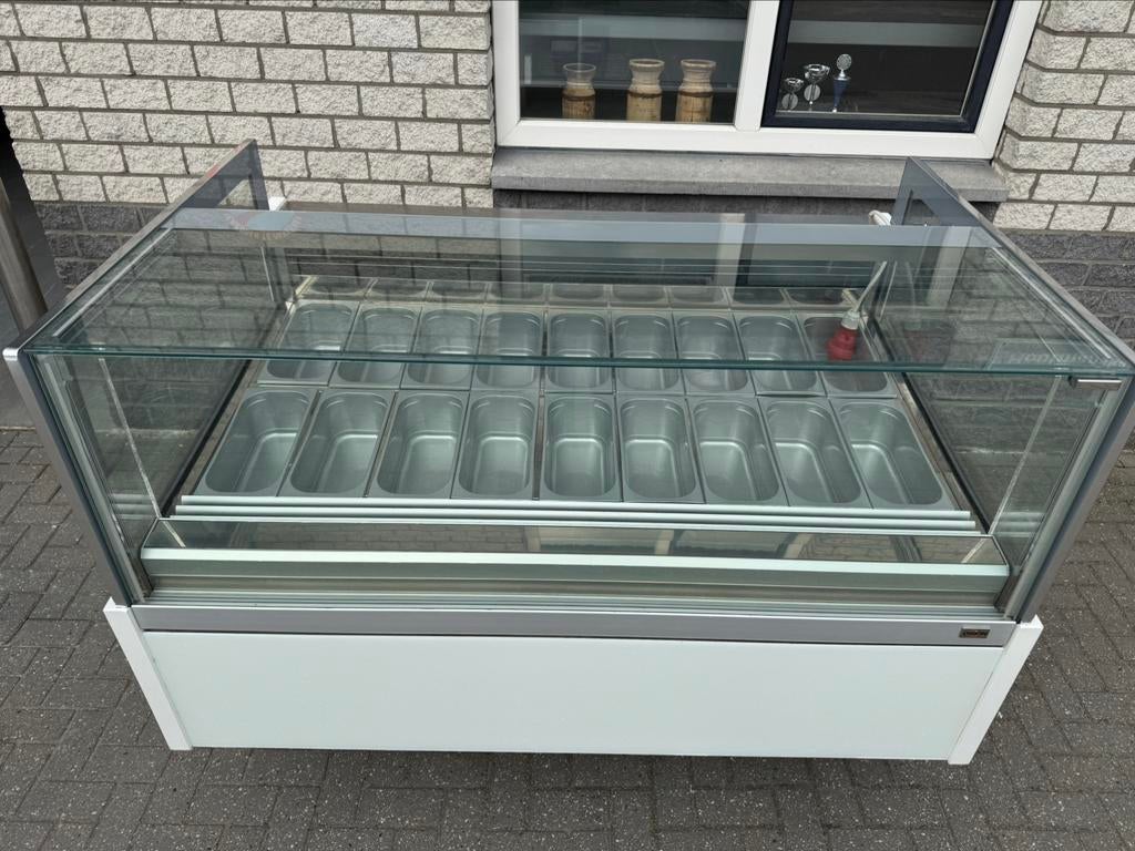 Schepijsvitrine ijsvitrine slagroommachine ijsmachine, Ophalen of Verzenden, Gebruikt