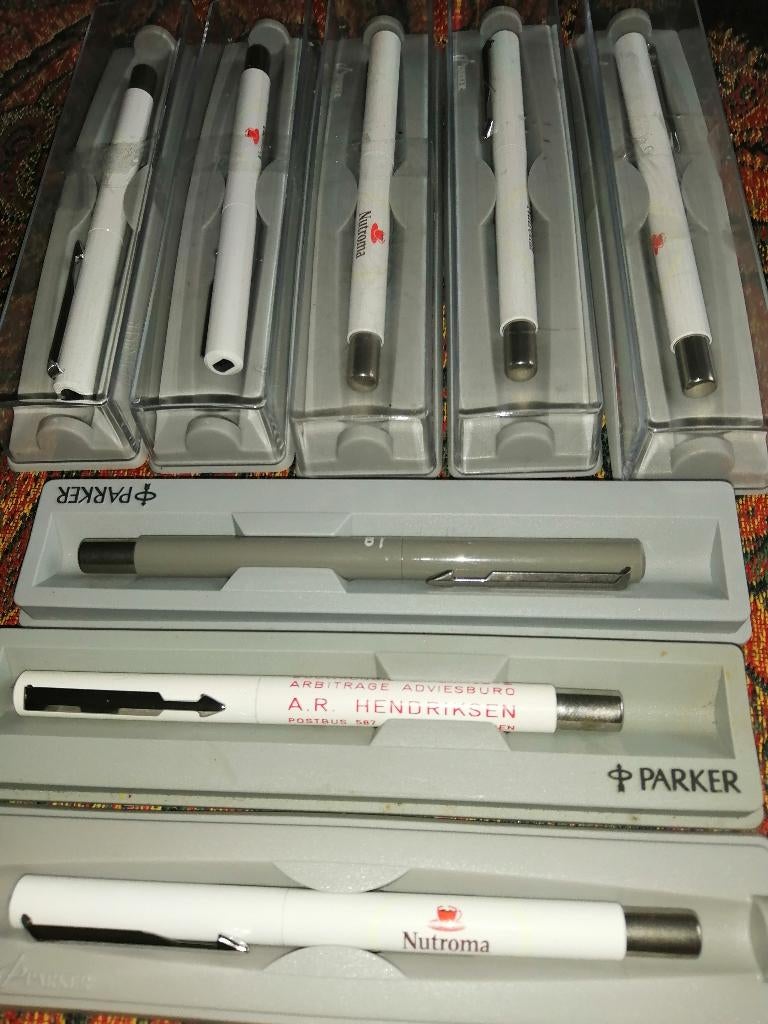 Parker pennen - reclame, Verzamelen, Pennenverzamelingen, Ophalen of Verzenden, Parker, Balpen, Met reclame