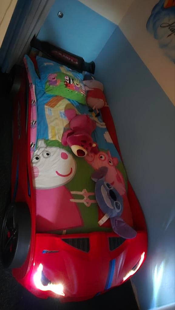 Autobed, Ophalen, 85 tot 100 cm, Zo goed als nieuw, Matras