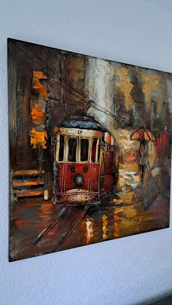Metalen Schilderij Tram, Ophalen