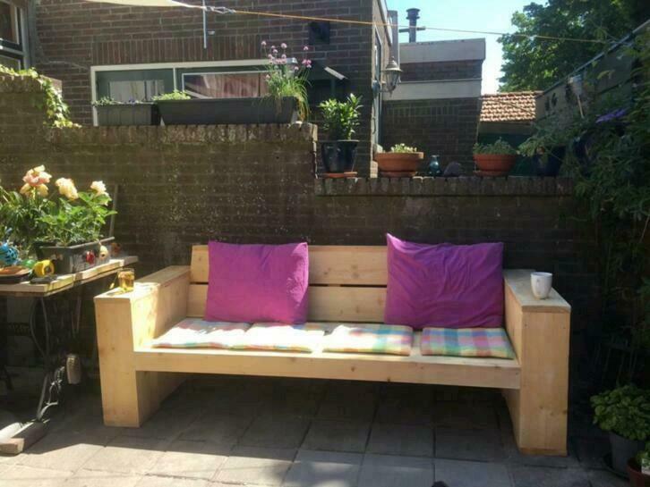steigerhout loungebank tuinbank nieuw, Tuin en Terras, Ophalen of Verzenden, Nieuw, Steigerhout