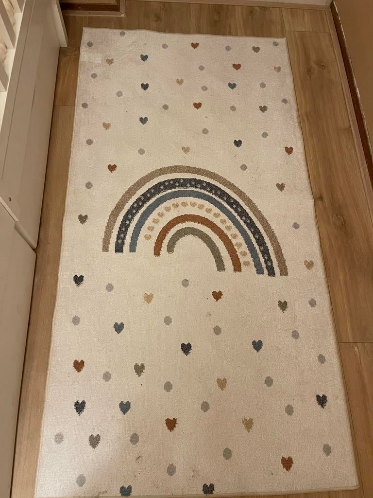 Kinder Tapijt Regenboog - 1 Jaar Gebruikt, Gebruikt, 100 tot 150 cm, Wit, Ophalen of Verzenden