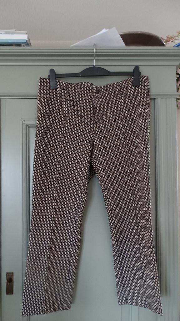 Rosner bruin/creme stretch broek, maat 46/lengte 30, Bruin, Verzenden, Maat 46/48 (XL) of groter, Zo goed als nieuw