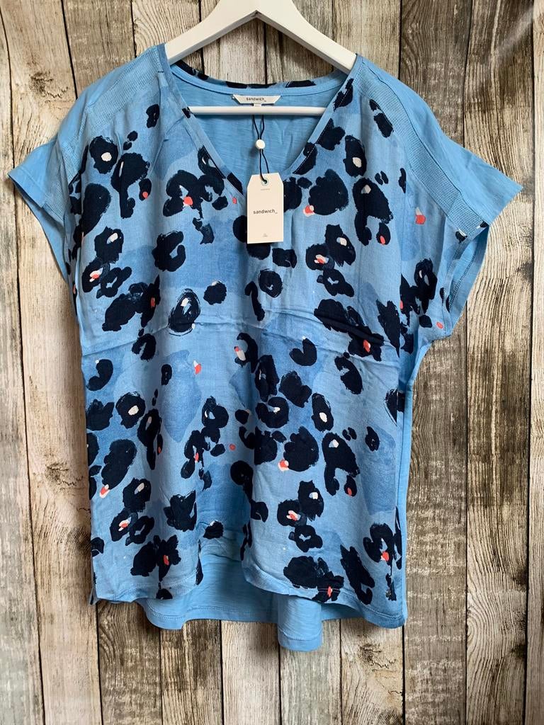 Sandwich super mooi blauw shirt (Maat XXL), Maat 46/48 (XL) of groter, Nieuw, Korte mouw, Verzenden