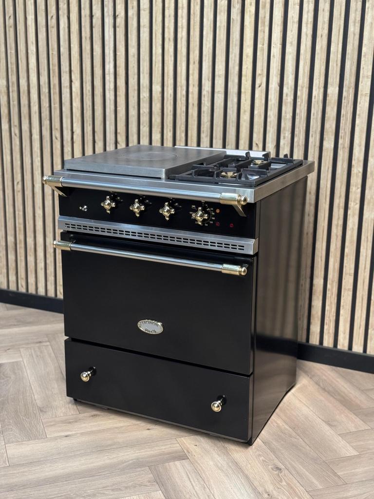 Prachtige Lacanche Zwart 70cm Gas + coup de feu, 60 cm of meer, Grill, Ophalen of Verzenden, Gas