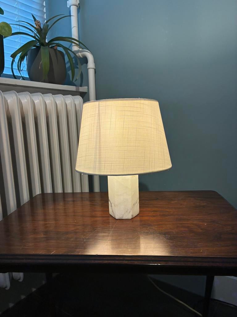 Vintage Franse Lamp met Marmeren Voet, Ophalen of Verzenden, Gebruikt, Minder dan 100 cm