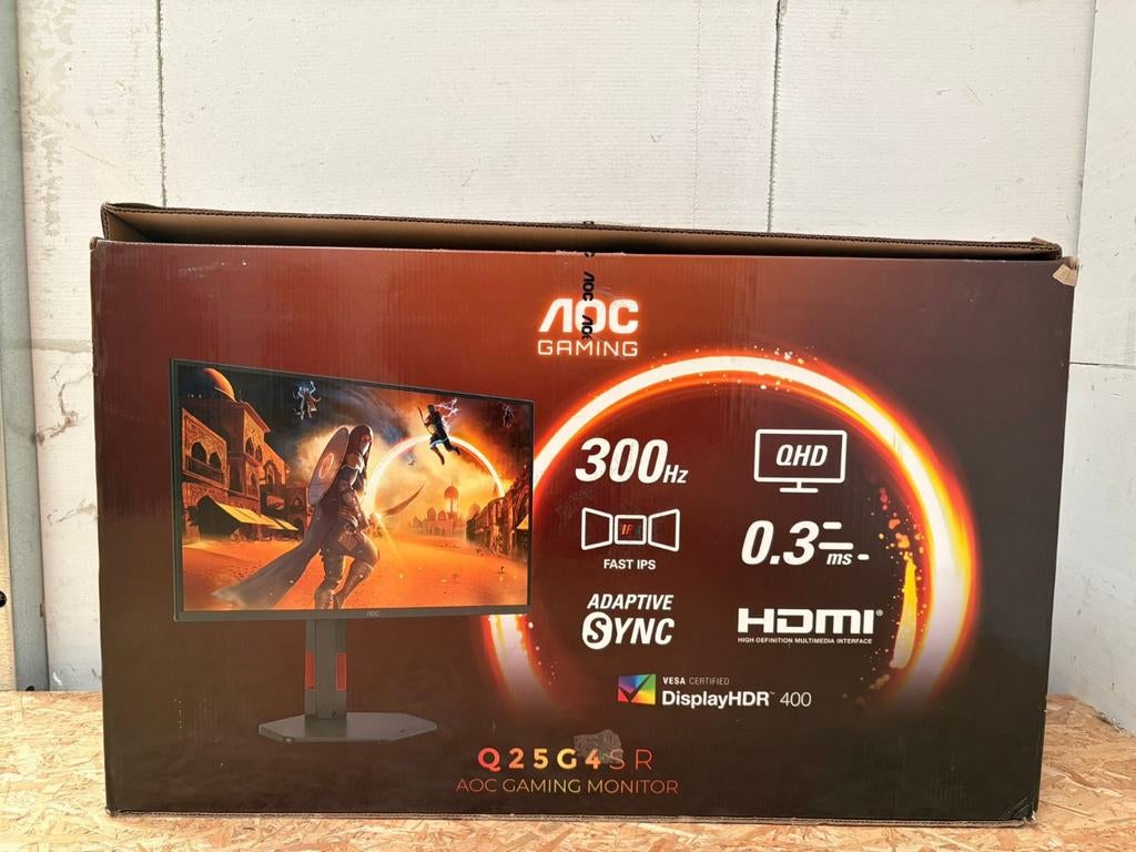 AOC G4 Q25G4SR 25 inch Gaming Monitor - 300Hz, Gaming, IPS, In hoogte verstelbaar, Apex Electronics