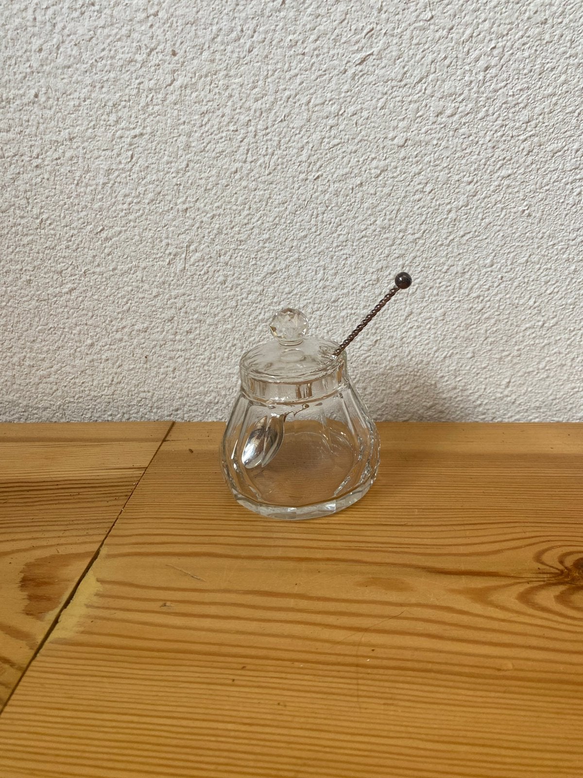 Glazen suikerpot met deksel - Vintage, Ophalen of Verzenden, Zo goed als nieuw