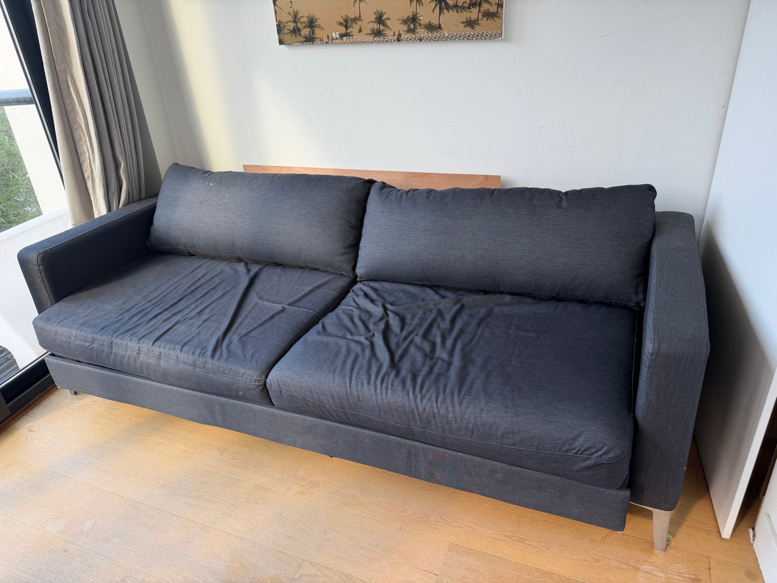 Slaapbank 140cm - inkl dubbel beddek en kussens