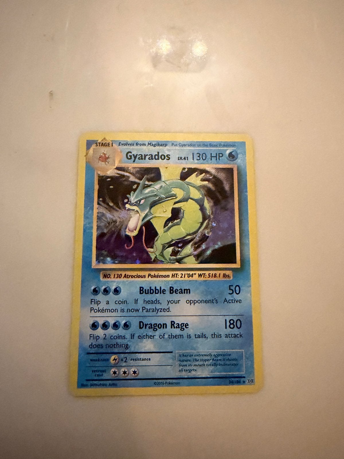 Pokémon Kaart Gyarados LV.41 130 HP, Ophalen of Verzenden, Gebruikt, Losse kaart