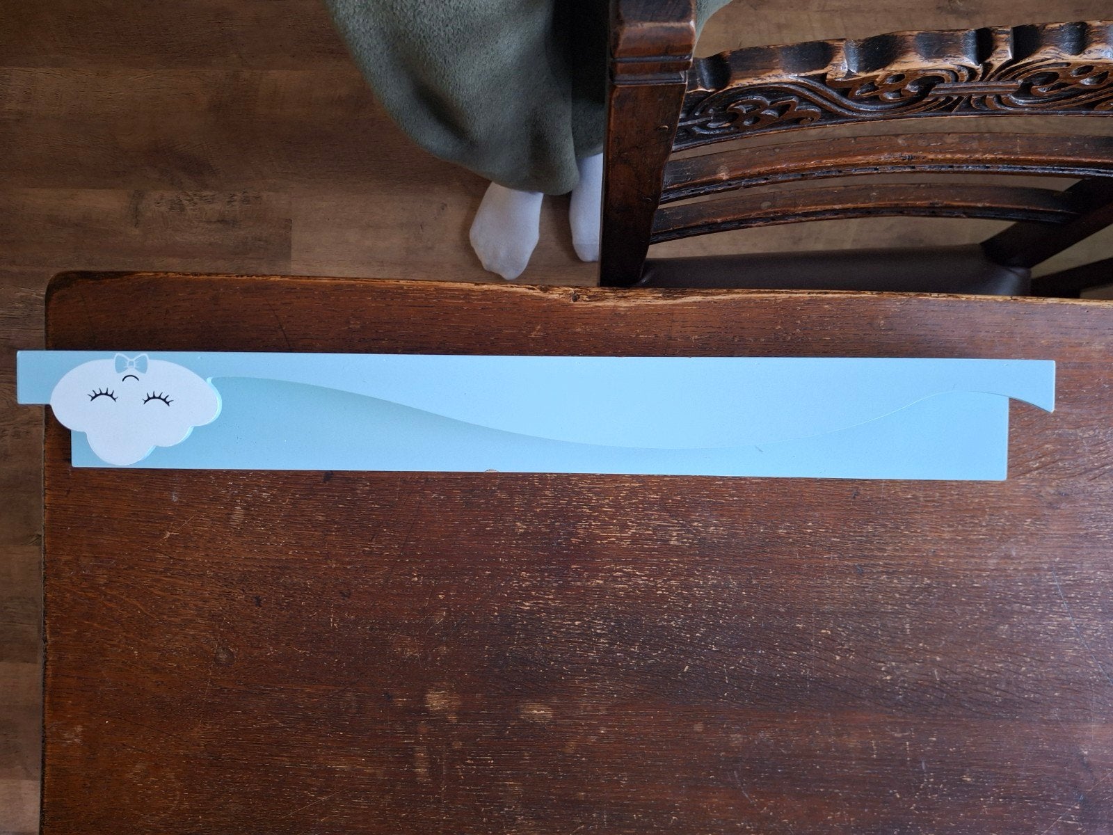 Leuke blauwe wandplank met wolkje voor kinderkamer, Overige merken, Ophalen of Verzenden, Zo goed als nieuw, Wanddecoratie