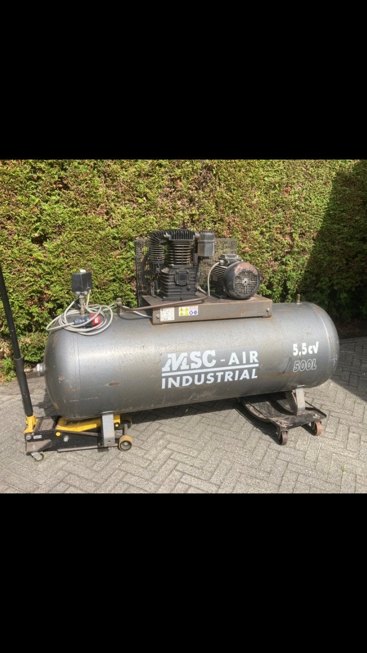 Compressor MSC-AIR Industriël  5.5cv 500L, Gebruikt, Mobiel, 6 tot 10 bar, 100 liter of meer