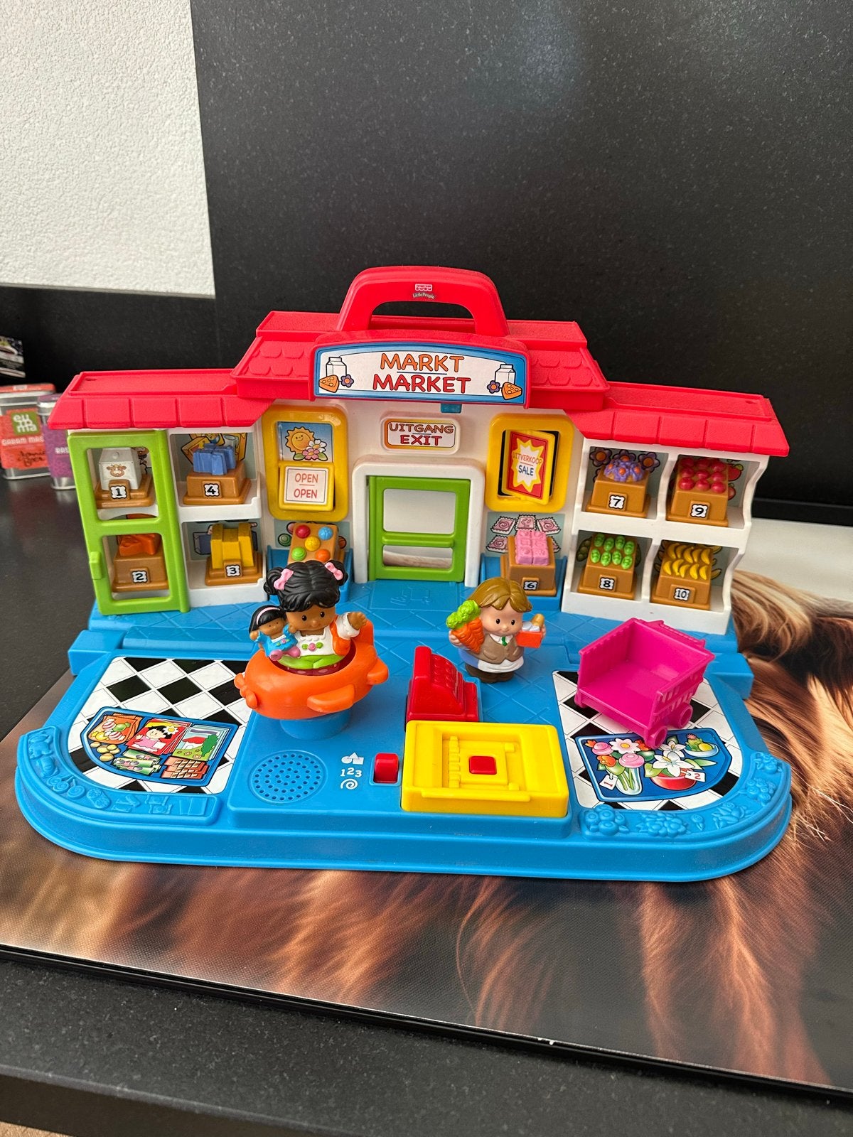 Fisher-Price Little People Markt Speelset met Geluid, Ophalen, Zo goed als nieuw, Overige typen, Met geluid