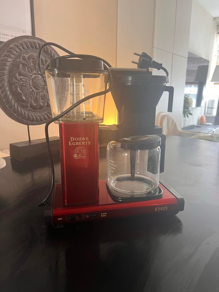 Retro Douwe Egberts Koffiezetapparaat - Rood, Gebruikt, Koffiemachine, Gemalen koffie, Ophalen of Verzenden