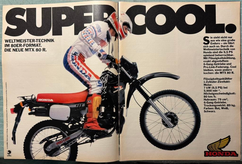 Advertentie 1985 Honda MTX 80 R, Verzenden, Zo goed als nieuw, Motoren