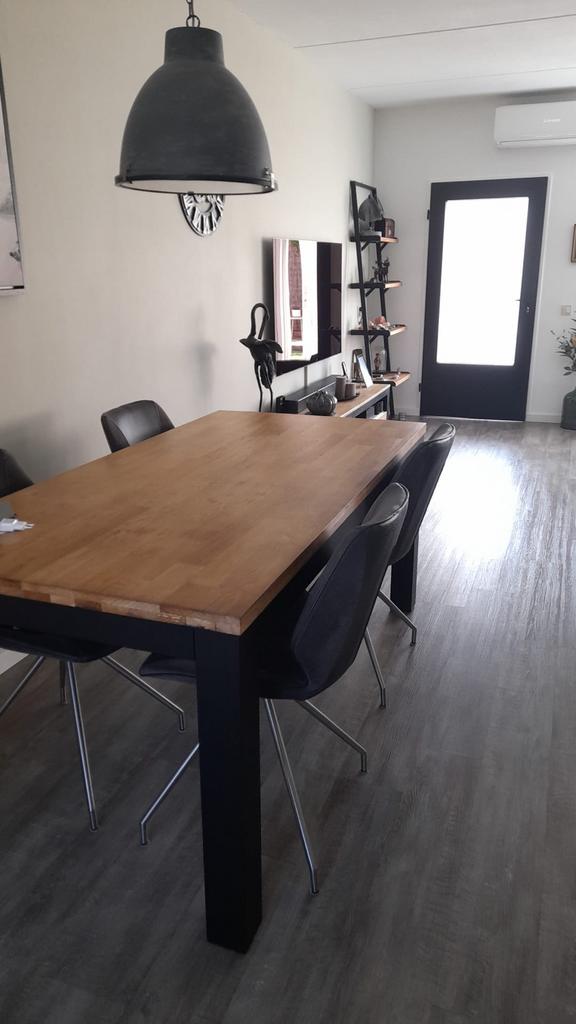 Complete Meubelset: Eettafel, Stoelen en TV-meubel, Ophalen, Zo goed als nieuw, 4 tot 6 stoelen