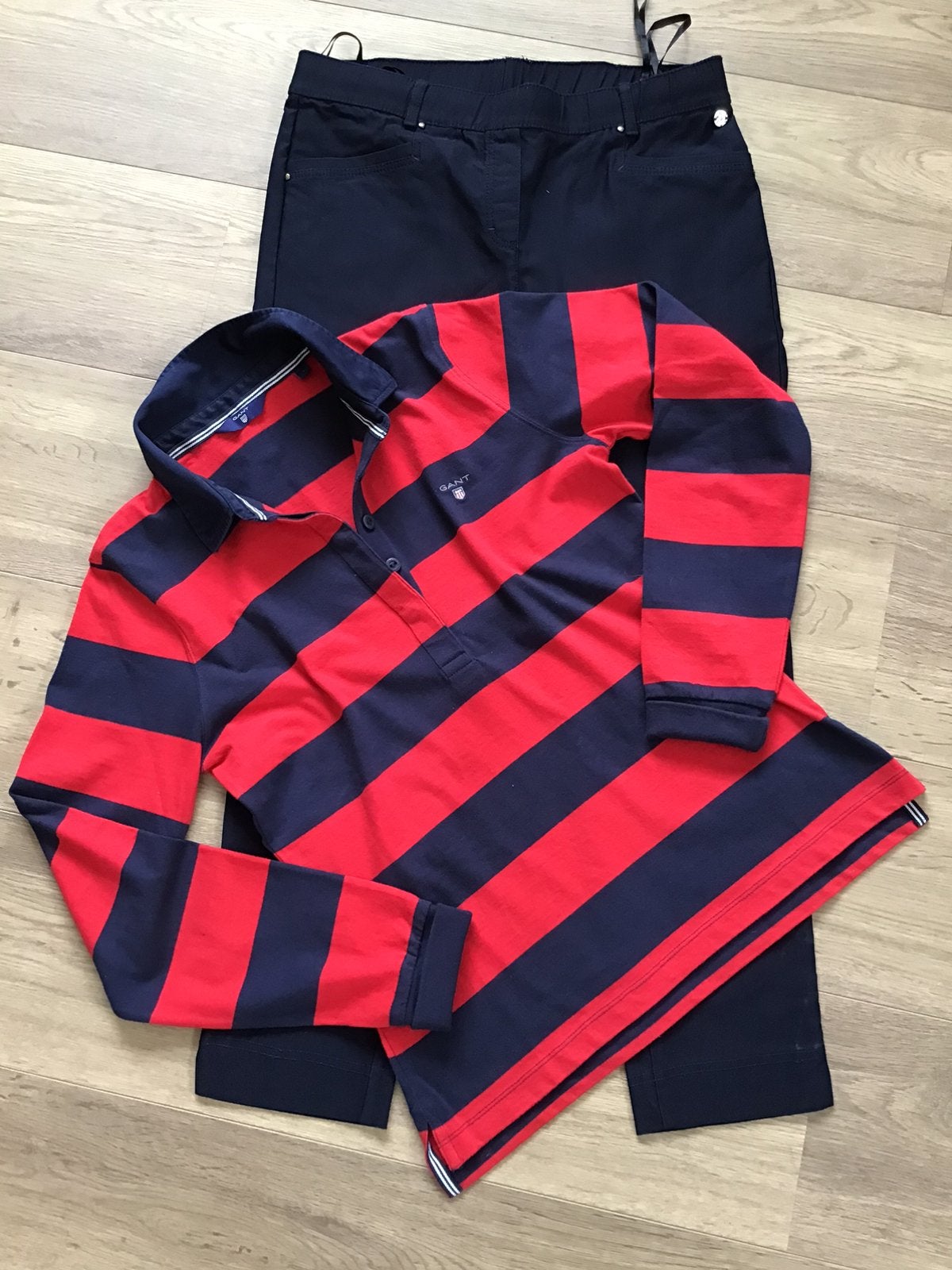 GANT!Lúxe Polo 36/38& SENSÍA! Lúxe Broek.Sportief! Sámen:, Ophalen of Verzenden, Zo goed als nieuw
