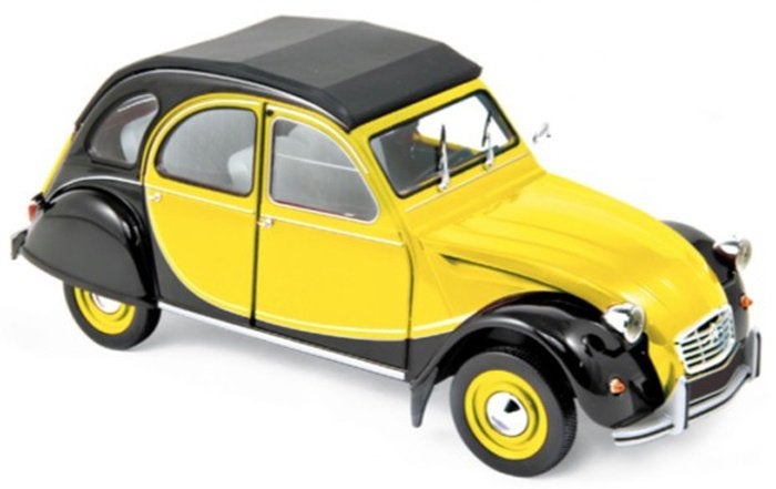 Citroen 2CV Charleston 1982 Helios Geel Modelauto 1/18 Norev, Auto, Norev, Ophalen of Verzenden, Norev