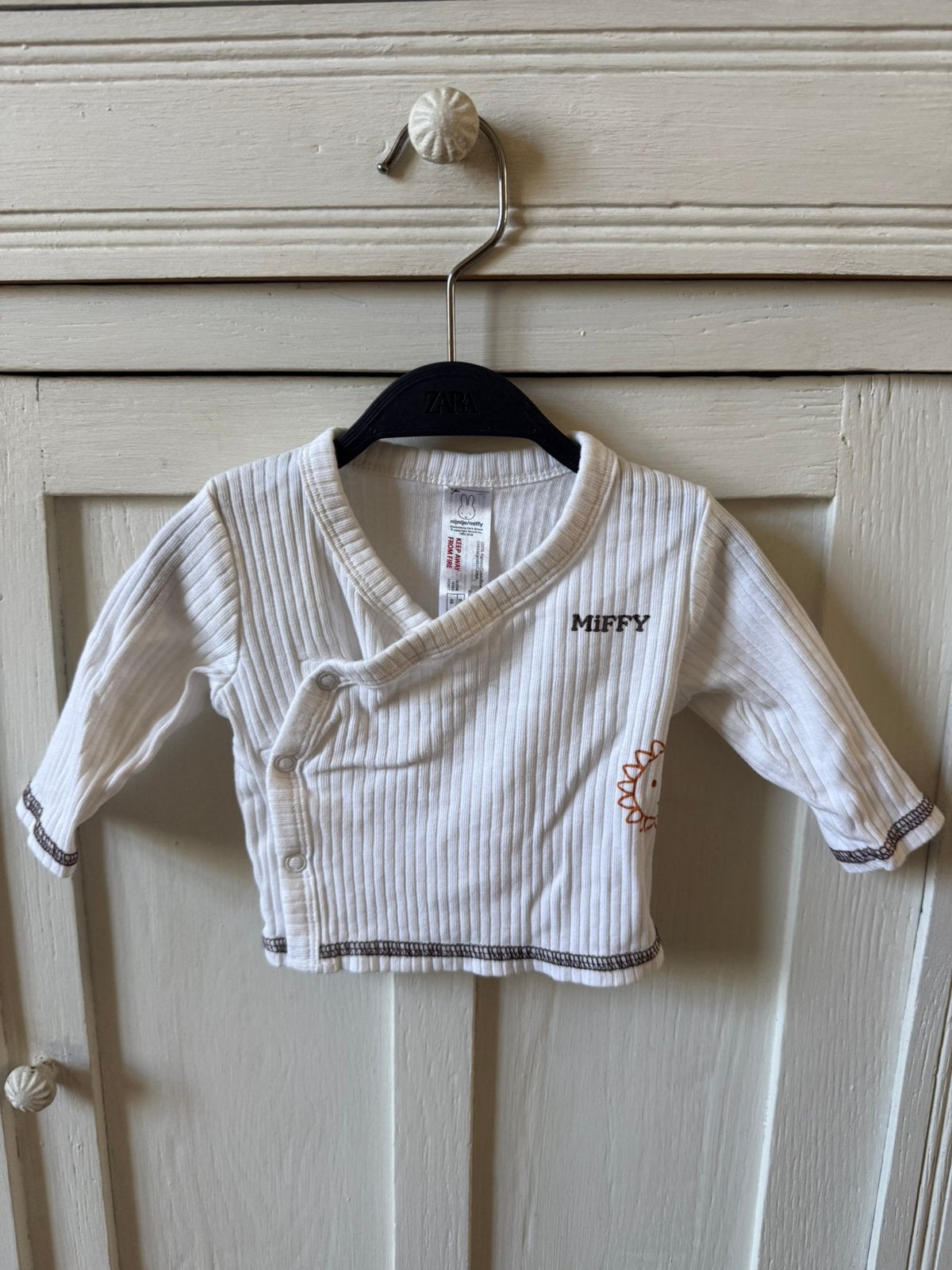 Zeeman babykleding nijntje miffy wit shirt truitje Maat 56, Ophalen of Verzenden, Gebruikt, Jongetje of Meisje, Shirtje of Longsleeve
