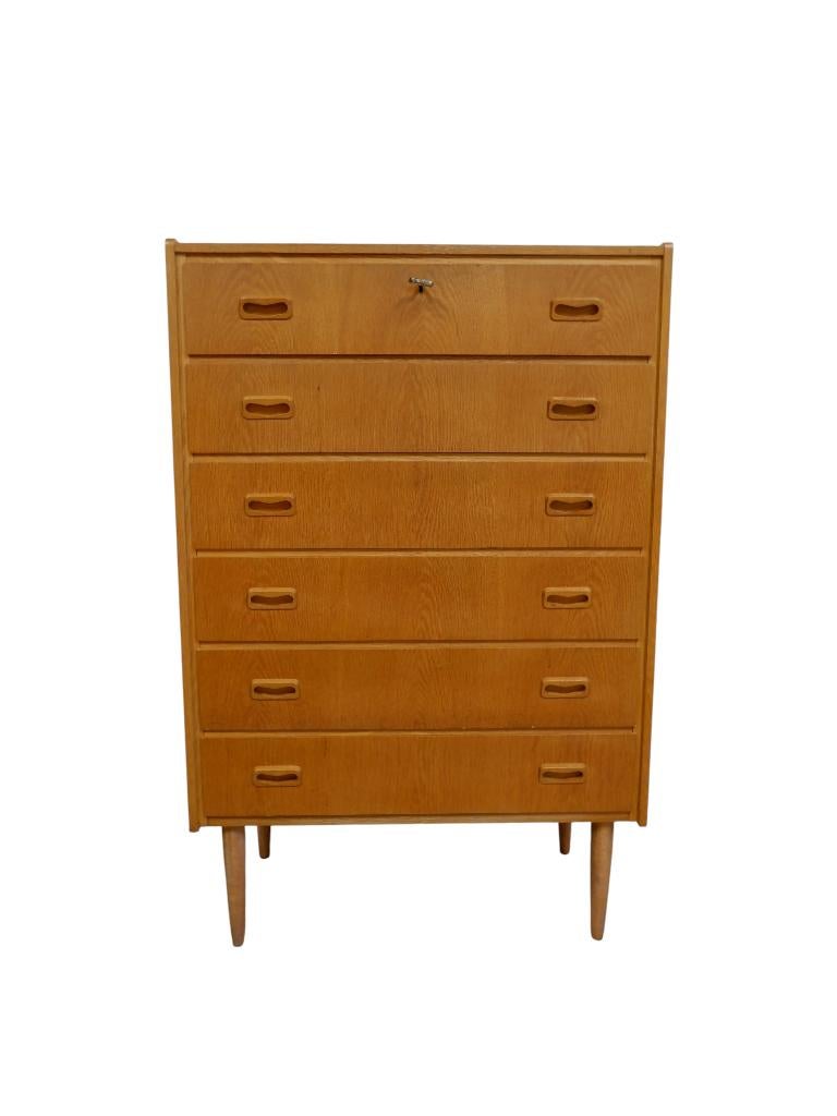 Vintage ladekast, jaren 60, Huis en Inrichting, Kasten | Ladekasten, Ophalen, Gebruikt, 100 tot 150 cm, Rijksstraatweg 37 Wilp