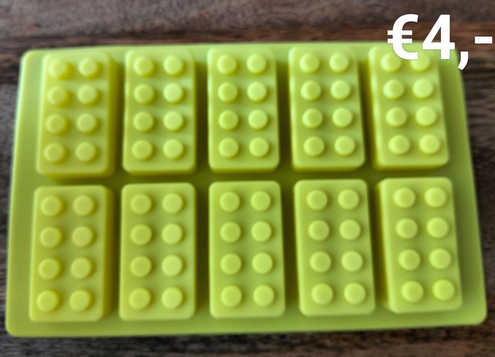 Siliconen mal voor Lego-vormige blokjes - Geel, Ophalen of Verzenden, Nieuw, Taarten of Cupcakes, Versiering