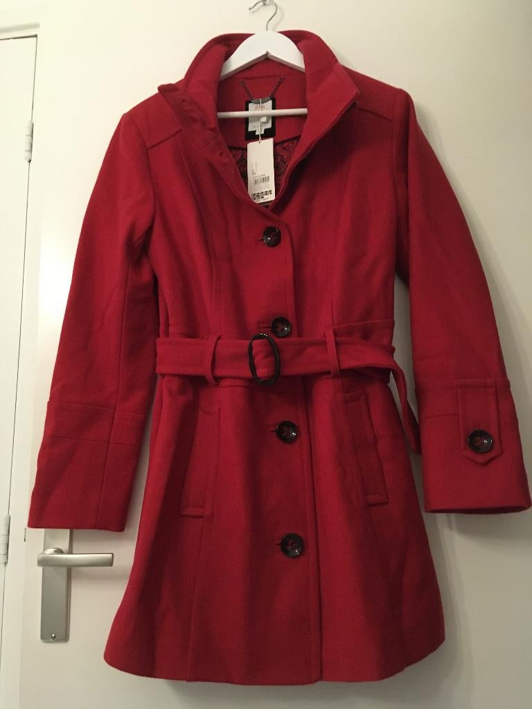 Mantel / Jas wol S. Oliver maat 40, Kleding | Dames, Jassen | Winter, Ophalen of Verzenden, Nieuw, Maat 38/40 (M), Rood