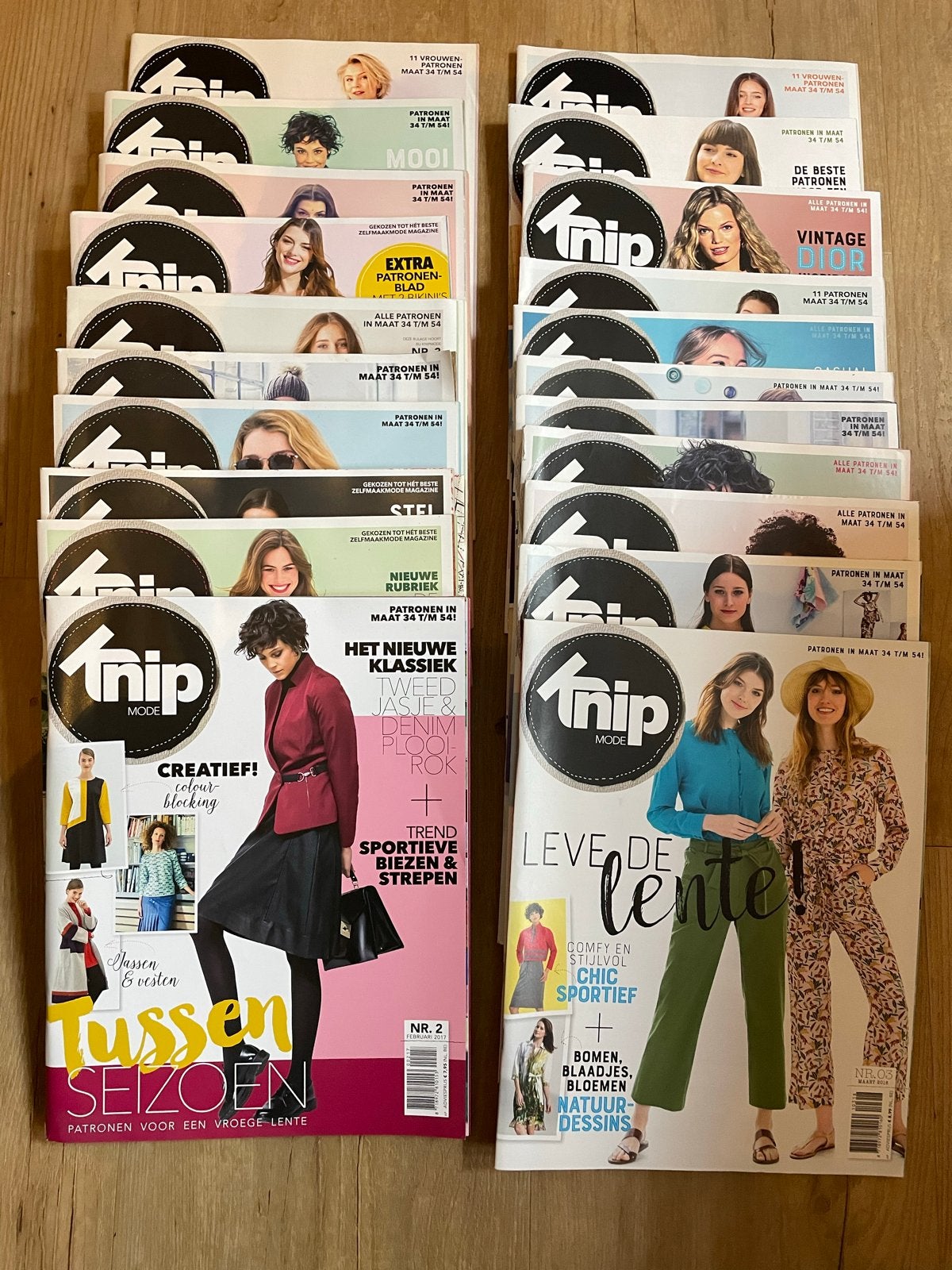 21x Knipmode tijdschriften 2017-2018, Ophalen of Verzenden, Vrouw, Knipmode