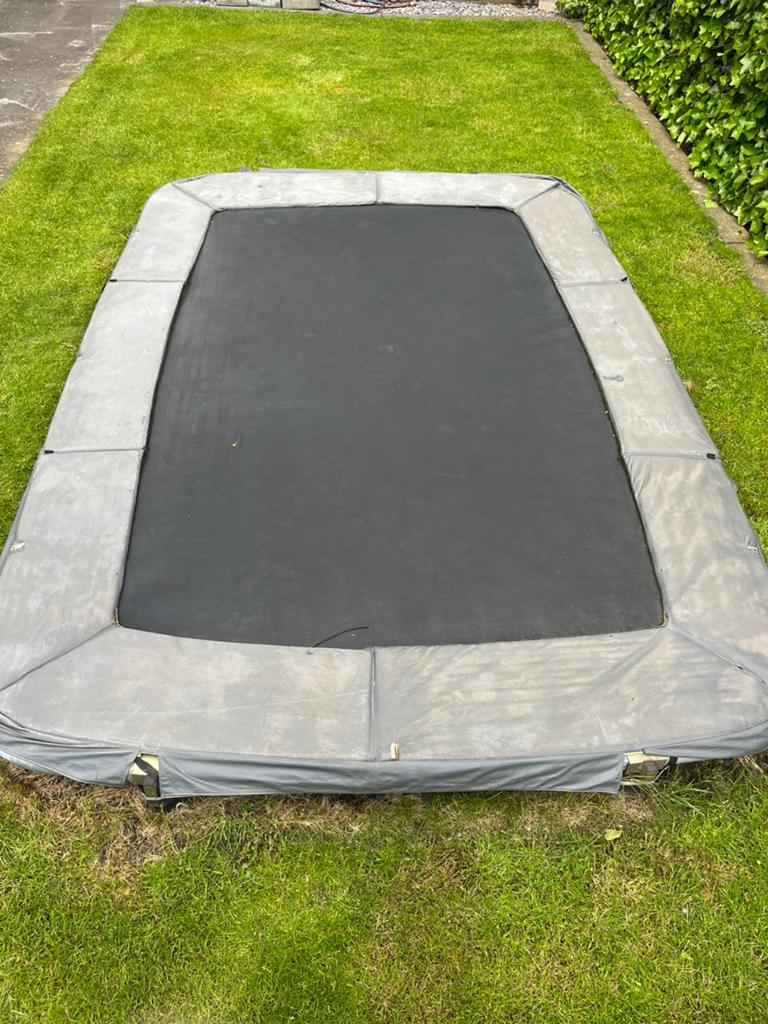 Exit toys trampoline rechthoekig GRATIS, Kinderen en Baby's, Speelgoed | Buiten | Trampolines, Ophalen, Gebruikt