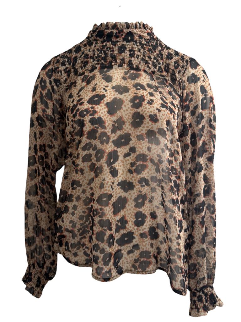 Damsel in a Dress shirt lange mouw L, Maat 38/40 (M), Bruin, Ophalen of Verzenden, Zo goed als nieuw