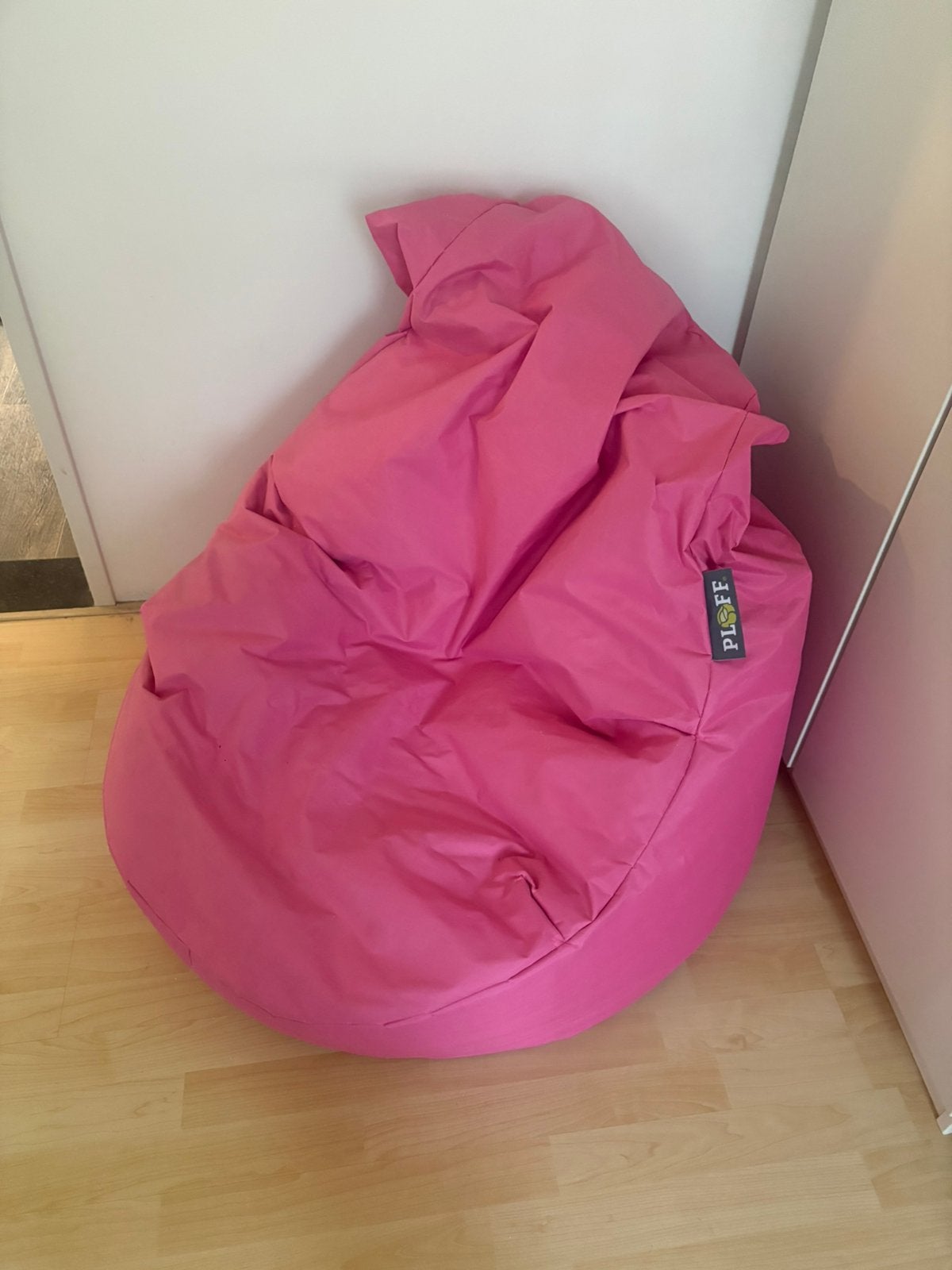 Mooie roze ploff zitzak, Huis en Inrichting, Zitzakken, Ophalen, Zo goed als nieuw, Roze