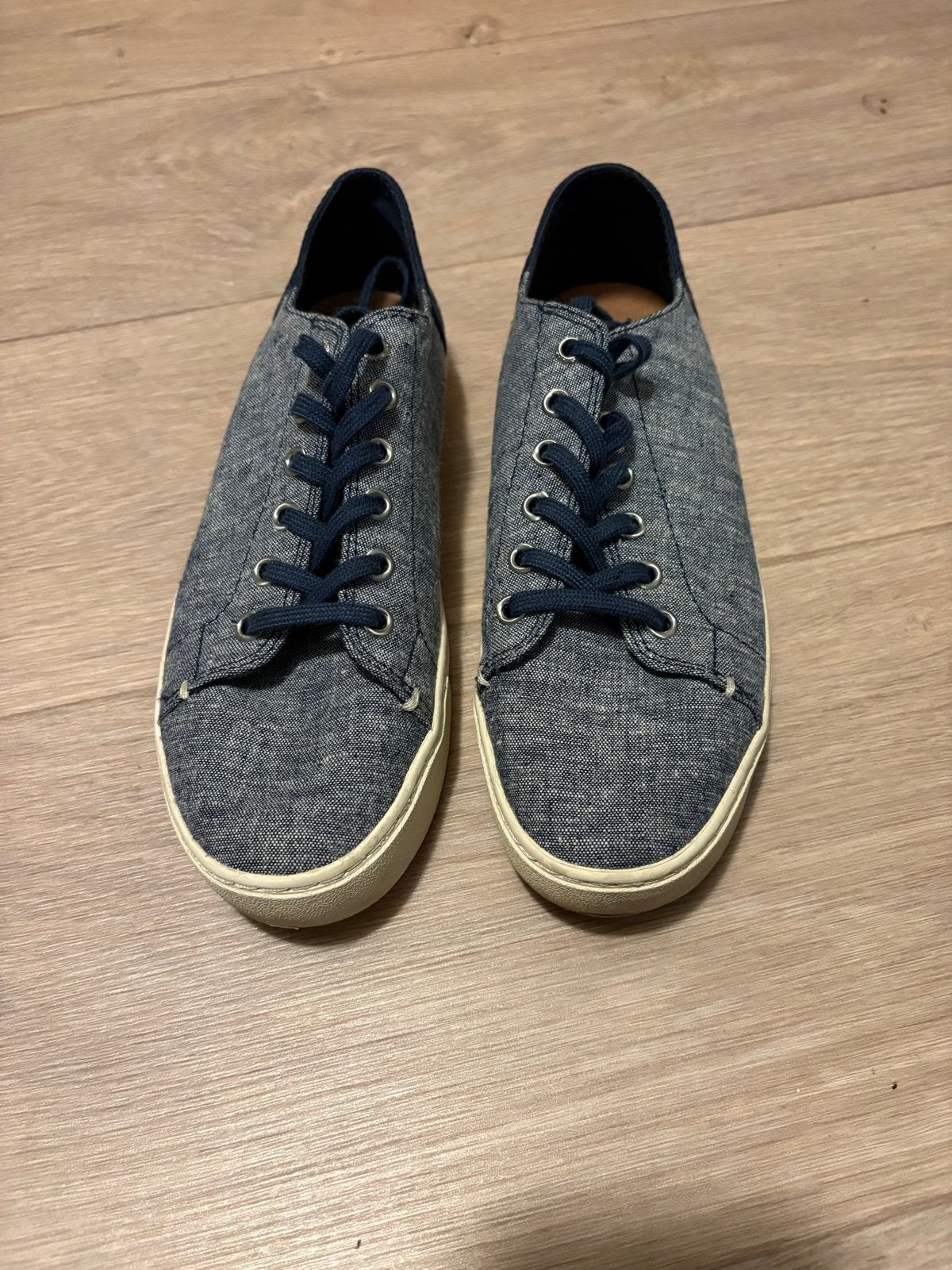 TOMS Blauw-witte canvas bootschoenen maat 39.5, Blauw, Instappers, Ophalen of Verzenden, Zo goed als nieuw