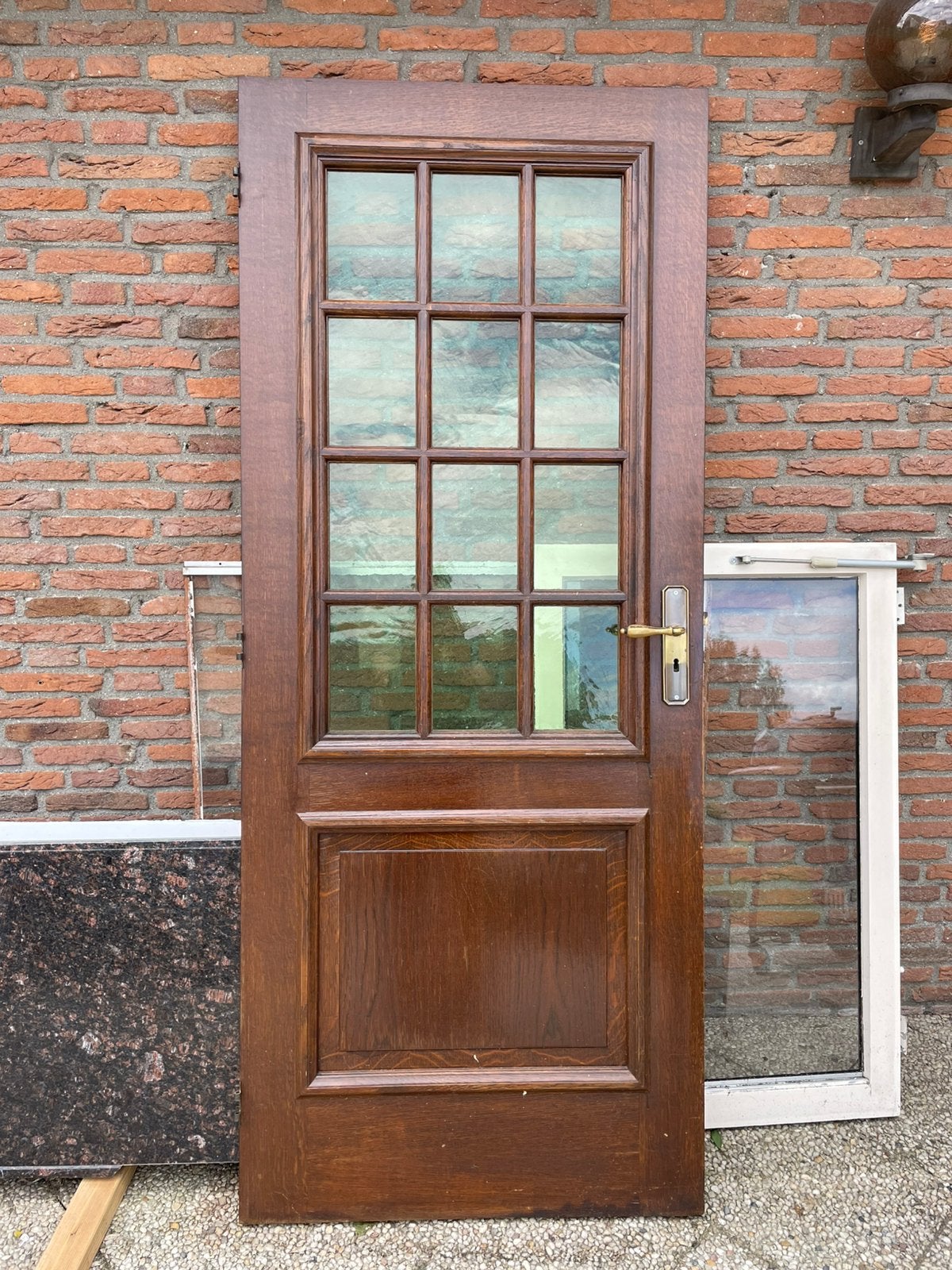 3x Massieve stompe binnendeuren. 2x met kozijn, Ophalen, Zo goed als nieuw, Binnendeur, 200 tot 215 cm