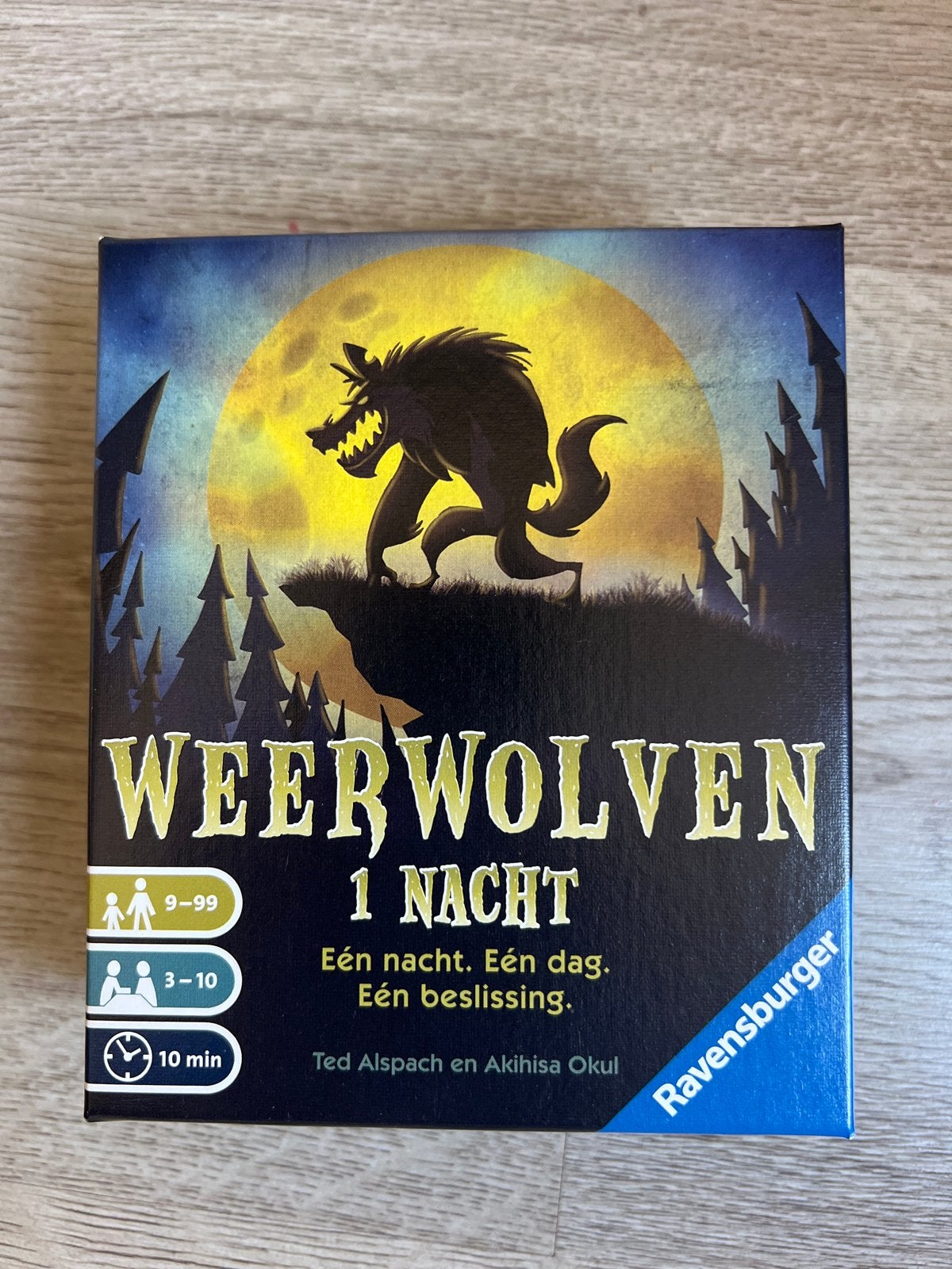 Weerwolven 1 Nacht - Ravensburger bordspel, Drie of vier spelers, Ophalen, Zo goed als nieuw