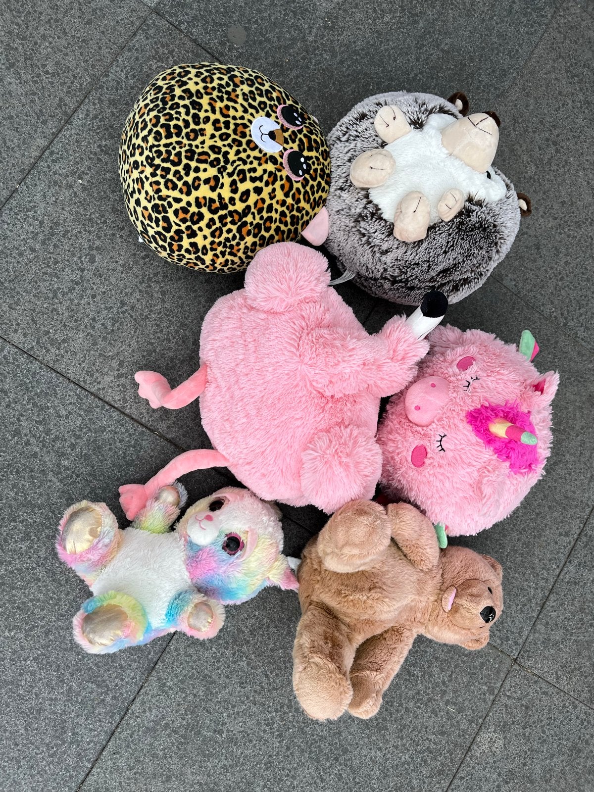 Diverse knuffels: van luipaard tot eenhoorn, Ophalen, Gebruikt, Overige karakters, Middelgroot (20 tot 80 cm)