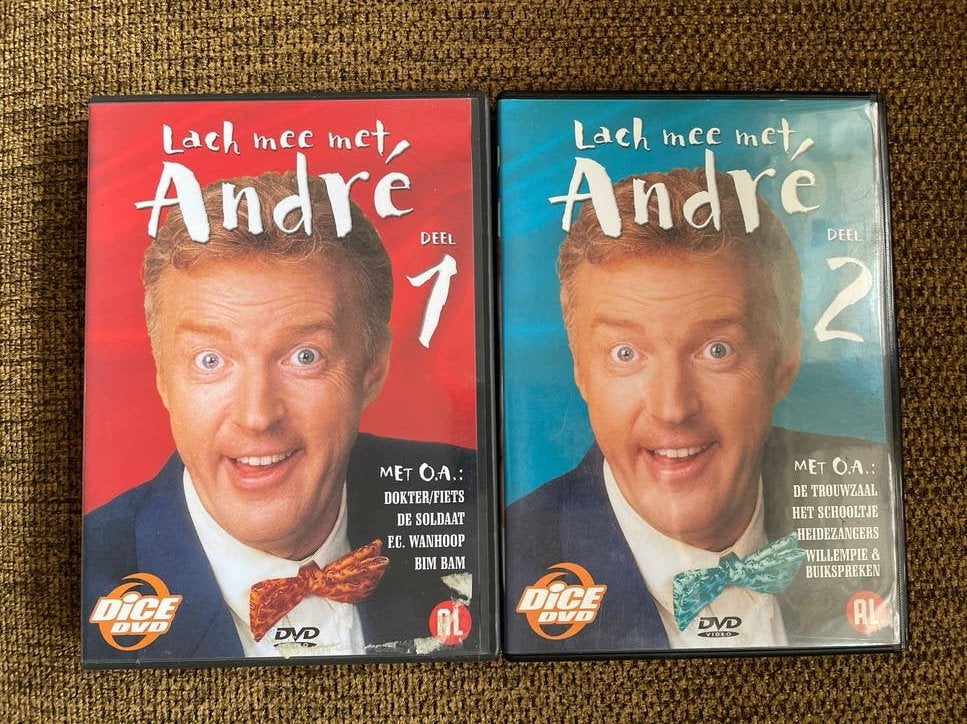 Lach mee met André - Deel 1 & 2 dvd, Overige artiesten, Gebruikt, Alle leeftijden, Tv-programma of Sketches