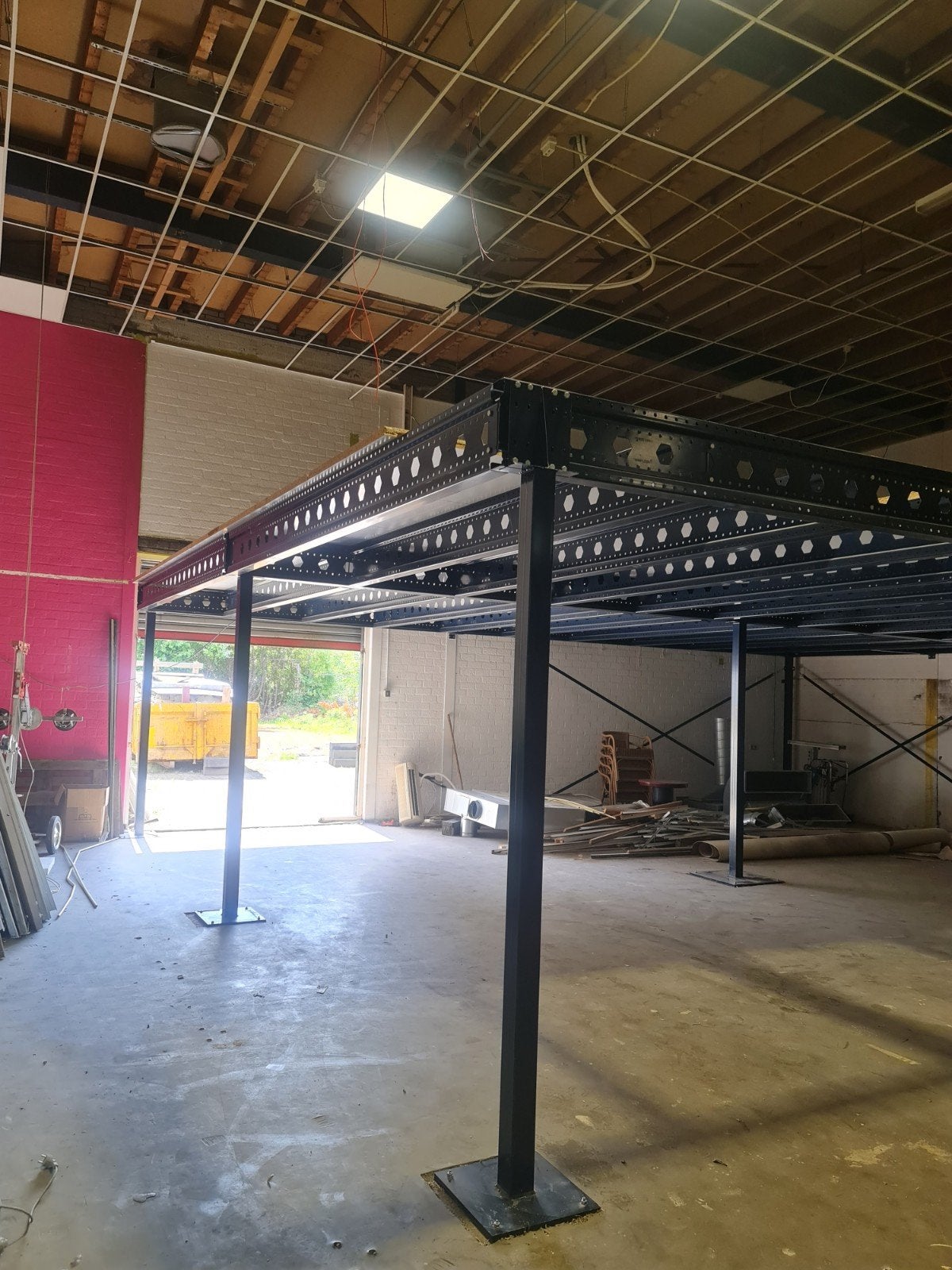 Entresol vloer 80 m2 kleur blauw, Ophalen of Verzenden, Gebruikt