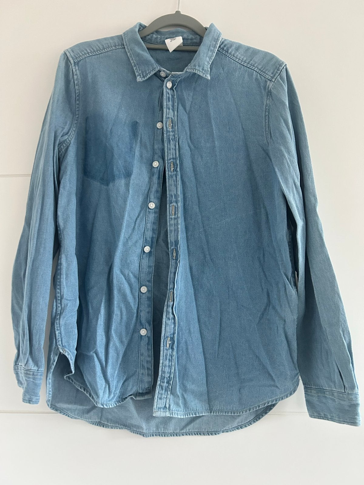 H&M spijkerblouse maat 36, Blauw, Ophalen of Verzenden, Lange mouw, Maat 36 (S)