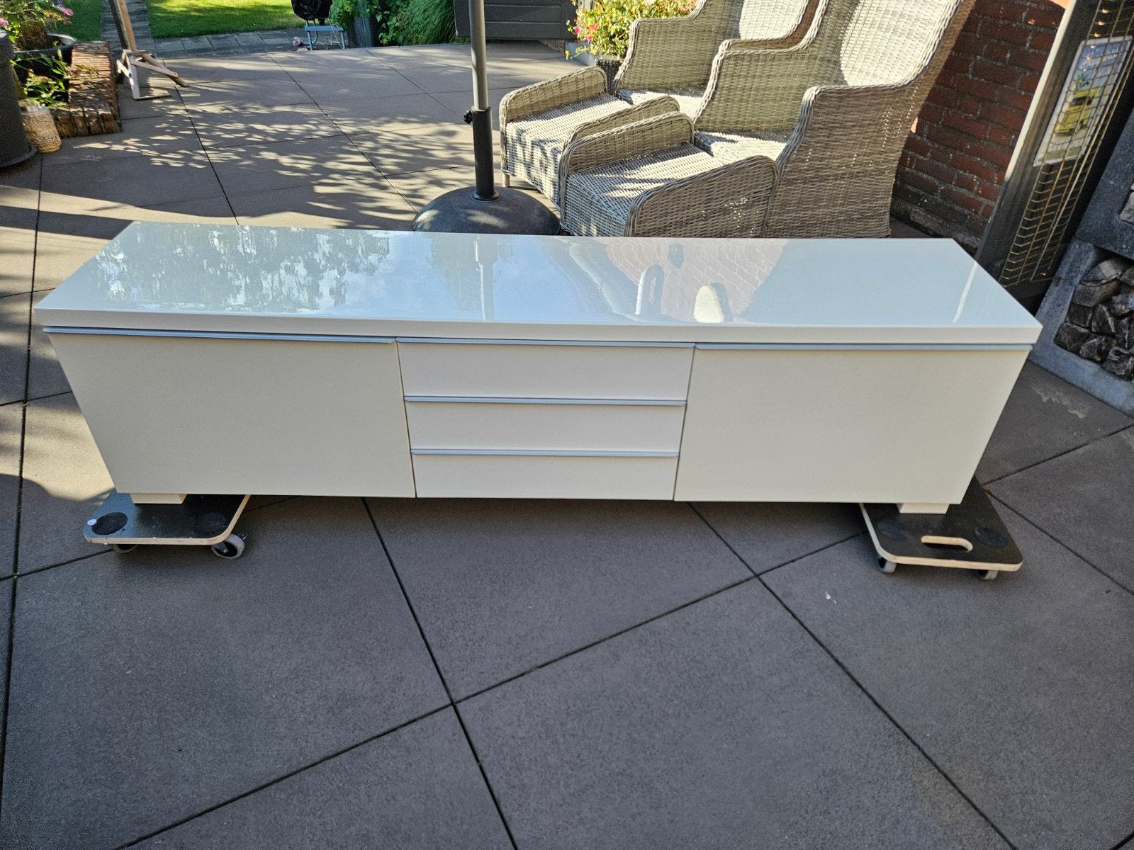 TV meubel, Ophalen, Gebruikt, 25 tot 50 cm, Minder dan 100 cm