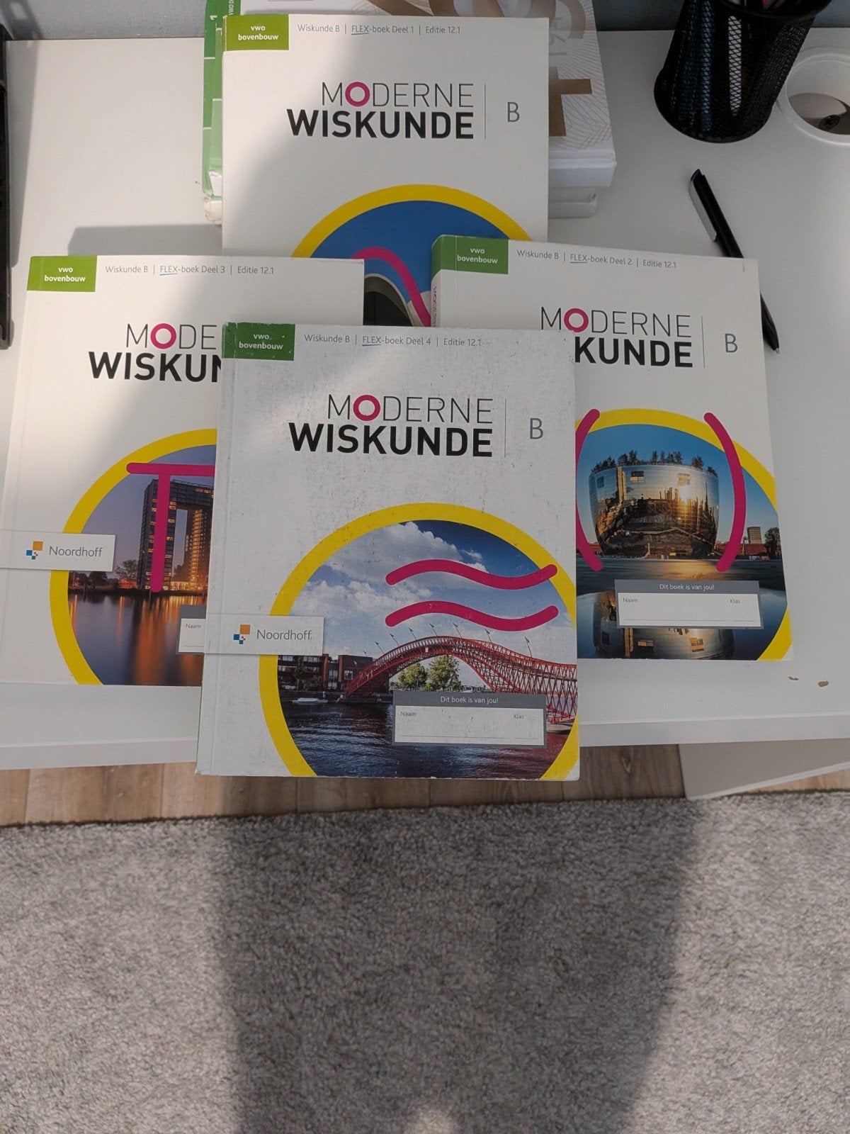 Moderne Wiskunde B VWO bovenbouw FLEX-boeken (Deel 1,2,3,4), Boeken, Schoolboeken, Ophalen of Verzenden, Zo goed als nieuw, VWO