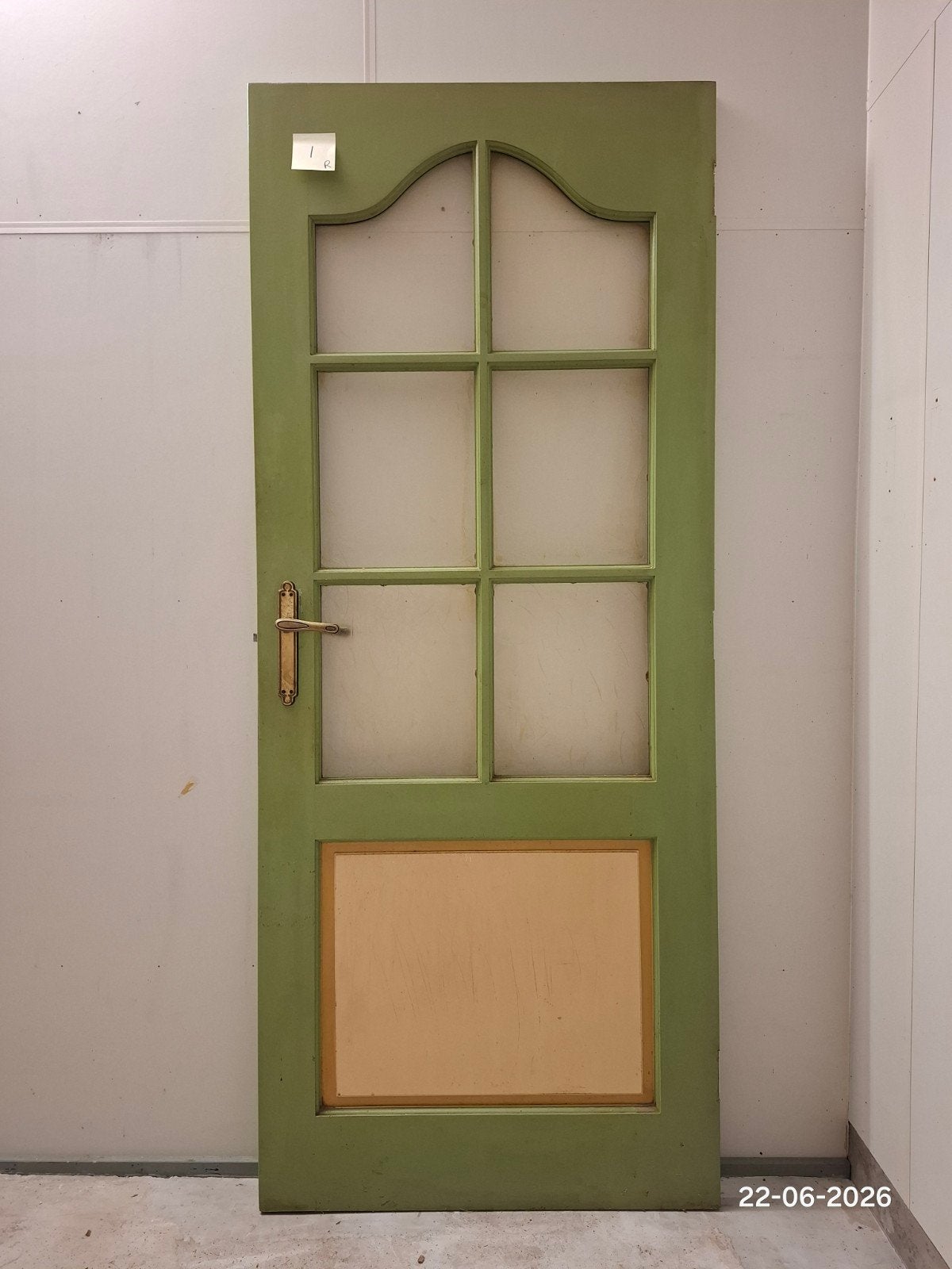 Hardhouten binnen- en buitendeur + kozijn, Ophalen, Hout, Binnendeur, 200 tot 215 cm